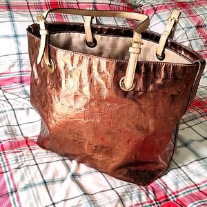 MK metallic brown purse